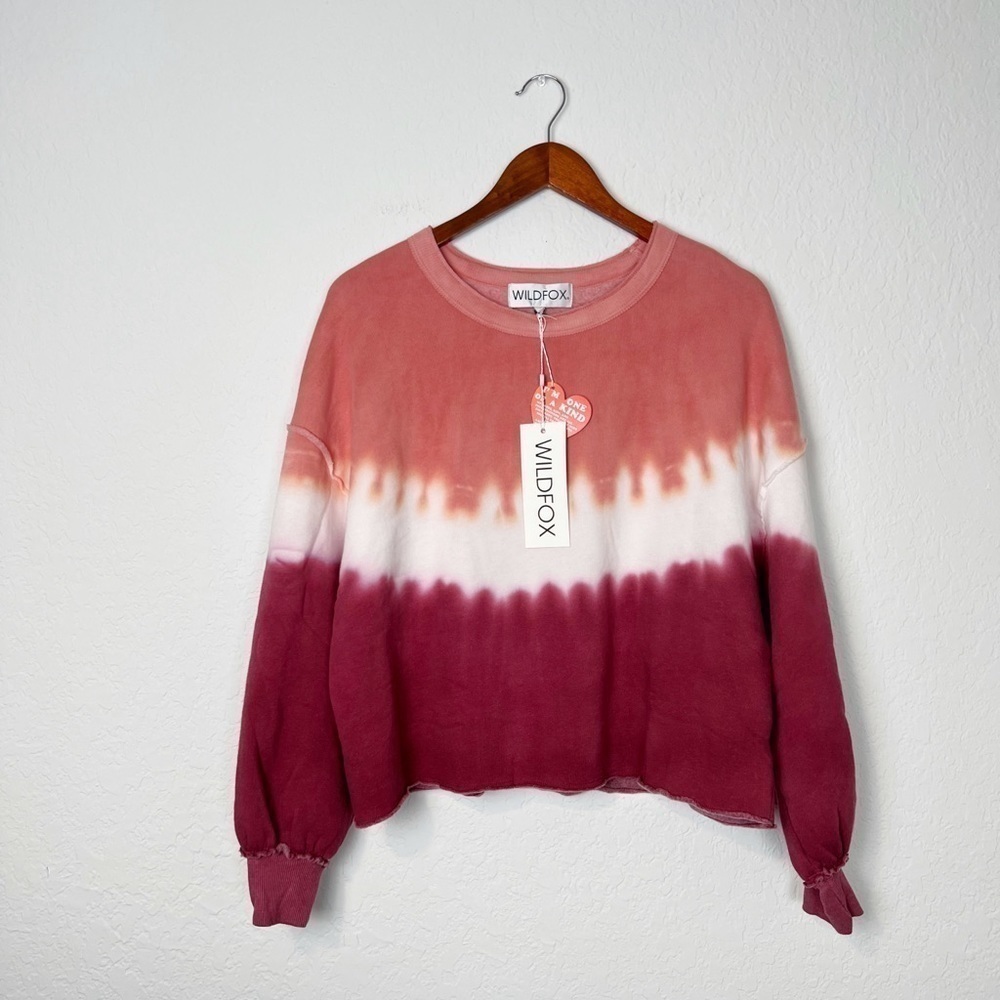 NEW Wildfox Olivia Sweatshirt Ruby Dove Dye Sweater - Picture 4 of 10